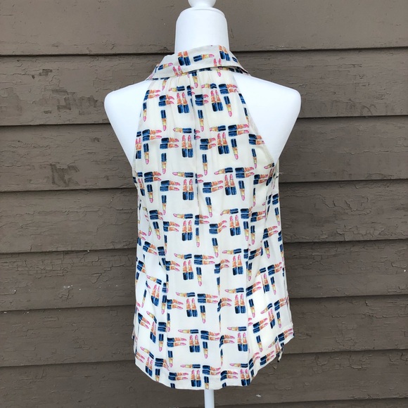 Anthropologie Maeve Tesni swing lipstick top! - Picture 3 of 8